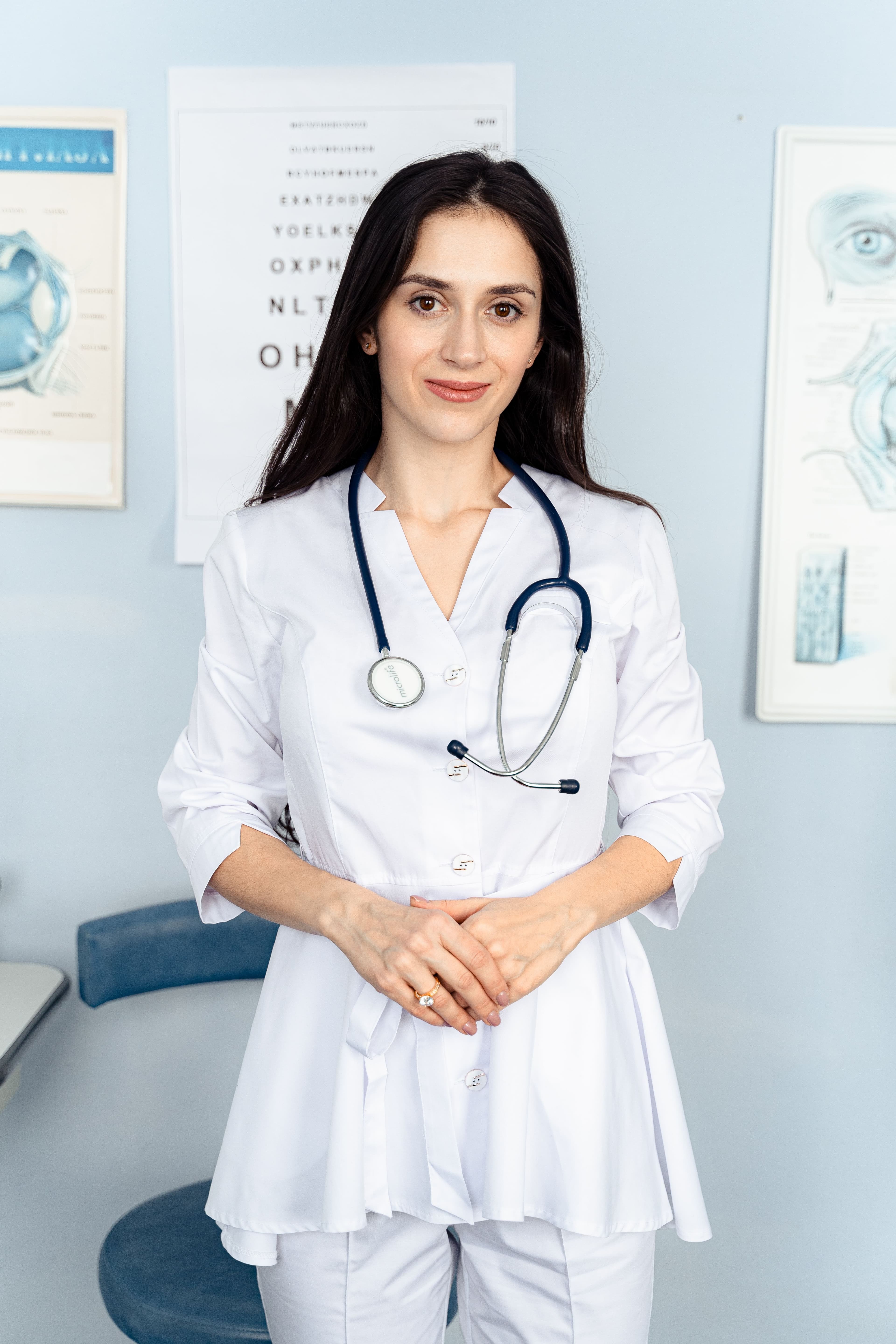 Clinician standing in a clinic room